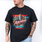 Colorful Arkansas Design - States & Cities Unisex Crewneck T-Shirt Sweatshirt Hoodie
