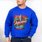 Colorful Arkansas Design - States & Cities Unisex Crewneck T-Shirt Sweatshirt Hoodie
