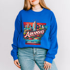 Colorful Arkansas Design - States & Cities Unisex Crewneck T-Shirt Sweatshirt Hoodie