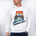 Colorful Connecticut Design - States & Cities Unisex Crewneck T-Shirt Sweatshirt Hoodie
