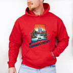 Colorful Connecticut Design - States & Cities Unisex Crewneck T-Shirt Sweatshirt Hoodie