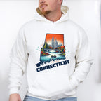 Colorful Connecticut Design - States & Cities Unisex Crewneck T-Shirt Sweatshirt Hoodie