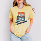 Colorful Connecticut Design - States & Cities Unisex Crewneck T-Shirt Sweatshirt Hoodie