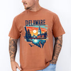 Colorful Delaware Design - States & Cities Unisex Crewneck T-Shirt Sweatshirt Hoodie