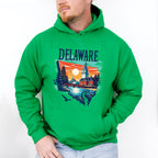 Colorful Delaware Design - States & Cities Unisex Crewneck T-Shirt Sweatshirt Hoodie