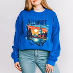 Colorful Delaware Design - States & Cities Unisex Crewneck T-Shirt Sweatshirt Hoodie