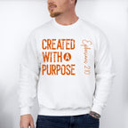 Created With A Purpose - Christianity Unisex Crewneck T-Shirt Sweatshirt Hoodie