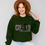Created With A Purpose - Christianity Unisex Crewneck T-Shirt Sweatshirt Hoodie