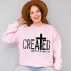 Created With A Purpose - Christianity Unisex Crewneck T-Shirt Sweatshirt Hoodie