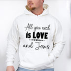 All You Need Is Love And Jesus - Christianity Unisex Crewneck T-Shirt Sweatshirt Hoodie