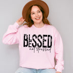 Blessed Not Stressed - Christianity Unisex Crewneck T-Shirt Sweatshirt Hoodie
