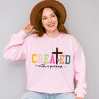 Created With A Purpose - Christianity Unisex Crewneck T-Shirt Sweatshirt Hoodie