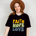 Faith Love Hope - Christianity Unisex Crewneck T-Shirt Sweatshirt Hoodie