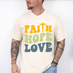 Faith Love Hope - Christianity Unisex Crewneck T-Shirt Sweatshirt Hoodie