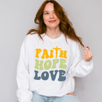 Faith Love Hope - Christianity Unisex Crewneck T-Shirt Sweatshirt Hoodie
