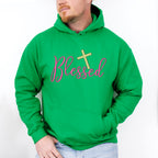 Blessed Cross Design - Christianity Unisex Crewneck T-Shirt Sweatshirt Hoodie