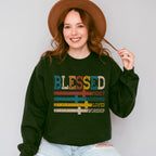 Blessed Colorful Design - Christianity Unisex Crewneck T-Shirt Sweatshirt Hoodie