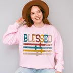 Blessed Colorful Design - Christianity Unisex Crewneck T-Shirt Sweatshirt Hoodie