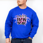 Happy New Year Firework Design - New Years Unisex Crewneck T-Shirt Sweatshirt Hoodie