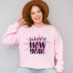 Happy New Year Firework Design - New Years Unisex Crewneck T-Shirt Sweatshirt Hoodie