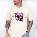 Happy New Year Firework Design - New Years Unisex Crewneck T-Shirt Sweatshirt Hoodie