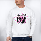 Happy New Year Firework Design - New Years Unisex Crewneck T-Shirt Sweatshirt Hoodie