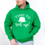 Time To Suit Up Hat Design - Bachelor Unisex Crewneck T-Shirt Sweatshirt Hoodie