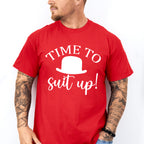 Time To Suit Up Hat Design - Bachelor Unisex Crewneck T-Shirt Sweatshirt Hoodie