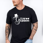 Team Groom Hat And Glasses Design - Bachelor Unisex Crewneck T-Shirt Sweatshirt Hoodie