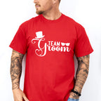 Team Groom Hat And Glasses Design - Bachelor Unisex Crewneck T-Shirt Sweatshirt Hoodie