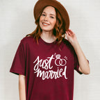 Just Married Ring Design - Honeymoon Unisex Crewneck T-Shirt Sweatshirt Hoodie