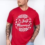 Just Married Leaf Design - Honeymoon Unisex Crewneck T-Shirt Sweatshirt Hoodie