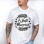 Just Married Leaf Design - Honeymoon Unisex Crewneck T-Shirt Sweatshirt Hoodie