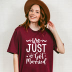 We Just Got Married Diamond Design - Honeymoon Unisex Crewneck T-Shirt Sweatshirt Hoodie