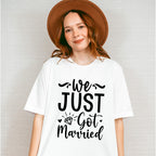 We Just Got Married Diamond Design - Honeymoon Unisex Crewneck T-Shirt Sweatshirt Hoodie
