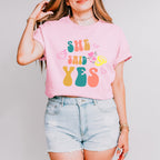 She Said Yes - Bachelorette Unisex Crewneck T-Shirt Sweatshirt Hoodie