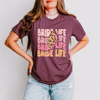 Bride Life Leopard Print Design - Bachelorette Unisex Crewneck T-Shirt Sweatshirt Hoodie