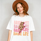 Bride Life Leopard Print Design - Bachelorette Unisex Crewneck T-Shirt Sweatshirt Hoodie