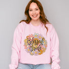 Blessed Bride Flowers Design - Bachelorette Unisex Crewneck T-Shirt Sweatshirt Hoodie