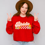Bride Checkered Design - Bachelorette Unisex Crewneck T-Shirt Sweatshirt Hoodie