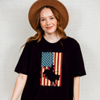American Flag Design - Rodeo Unisex Crewneck T-Shirt Sweatshirt Hoodie