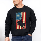 American Flag Design - Rodeo Unisex Crewneck T-Shirt Sweatshirt Hoodie