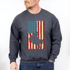 American Flag Design - Rodeo Unisex Crewneck T-Shirt Sweatshirt Hoodie