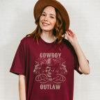 Cowboy Outlaw Design - Rodeo Unisex Crewneck T-Shirt Sweatshirt Hoodie