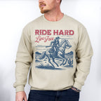 Ride Hard Live Free Design - Rodeo Unisex Crewneck T-Shirt Sweatshirt Hoodie