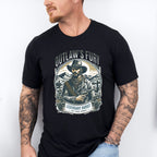 Outlaw's Fury Legendary Bandit Design - Rodeo Unisex Crewneck T-Shirt Sweatshirt Hoodie