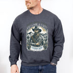 Outlaw's Fury Legendary Bandit Design - Rodeo Unisex Crewneck T-Shirt Sweatshirt Hoodie