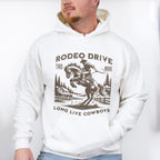 Retro Rodeo Drive Long Live Cowboys - Rodeo Unisex Crewneck T-Shirt Sweatshirt Hoodie