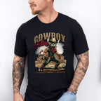 Cowboy Feline Design - Rodeo Unisex Crewneck T-Shirt Sweatshirt Hoodie