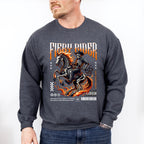 Fiery Rider Design - Rodeo Unisex Crewneck T-Shirt Sweatshirt Hoodie